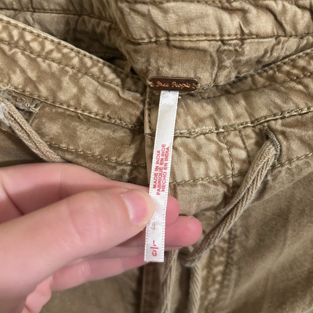 FREE PEOPLE One Step Ahead Parachute Pants Cargo Pants - Neutral - Size L Large - Picture 8 of 9